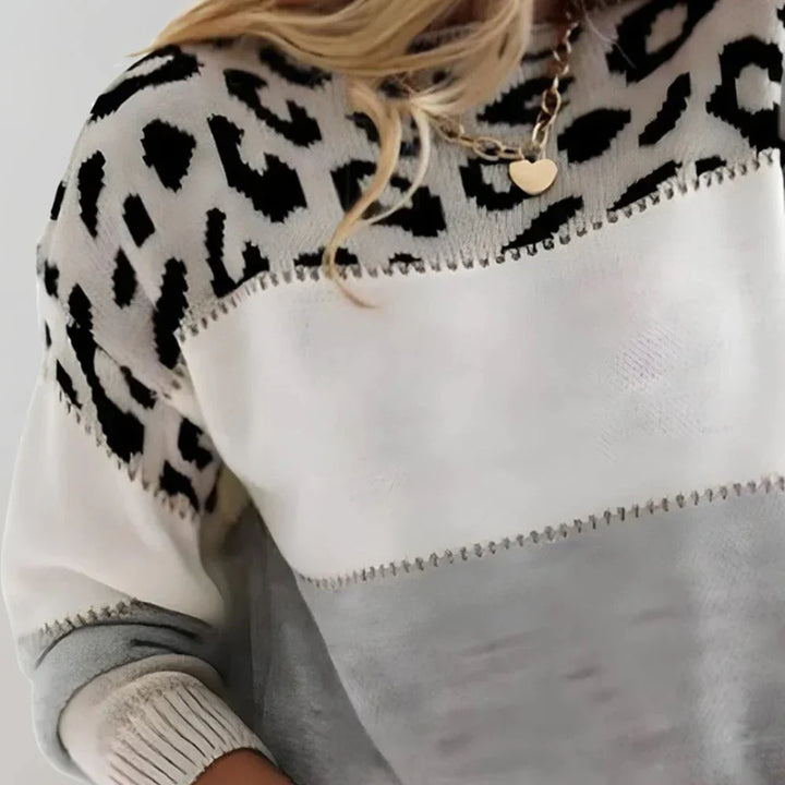 Rhiannon — Leopard Print Relaxed Sweater