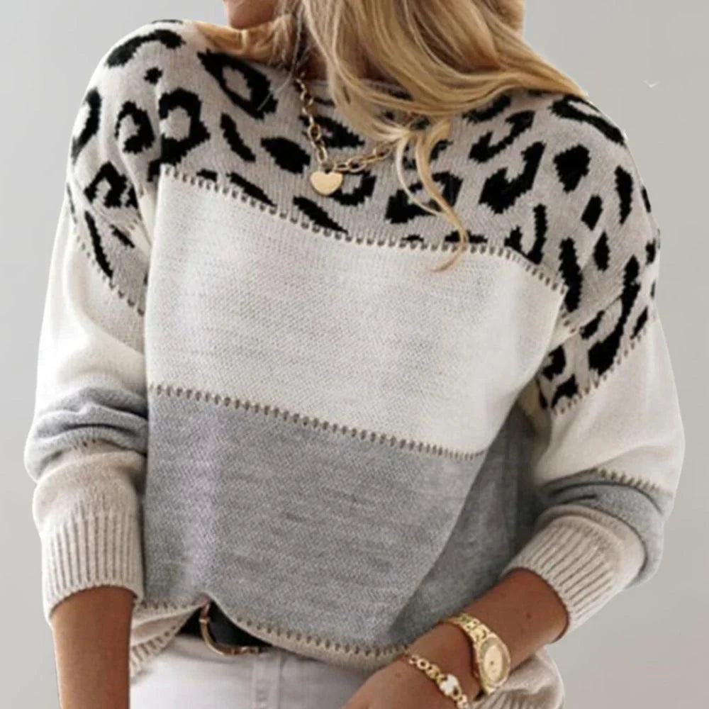 Rhiannon — Leopard Print Relaxed Sweater