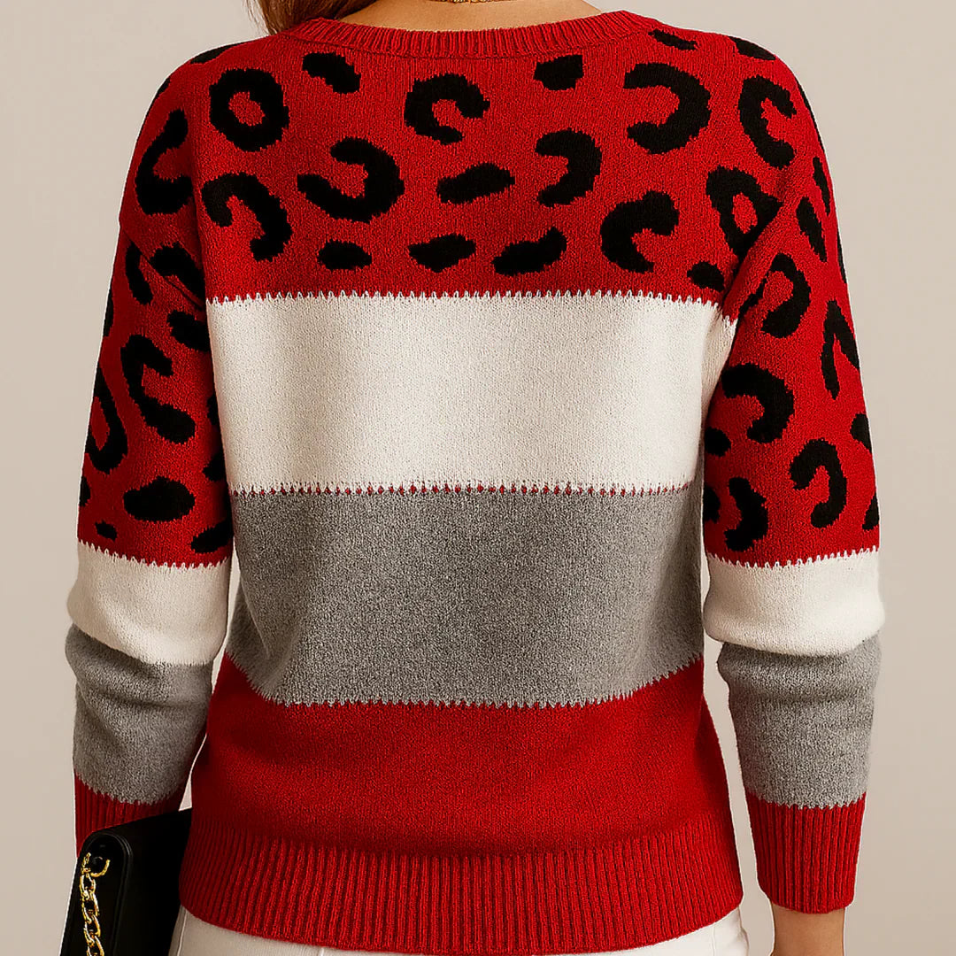 Rhiannon — Leopard Print Relaxed Sweater