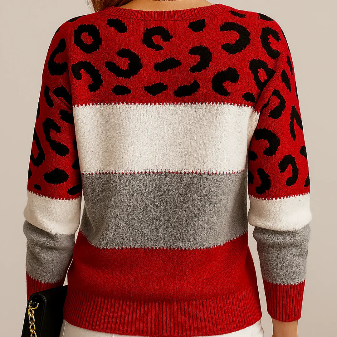 Rhiannon — Leopard Print Relaxed Sweater