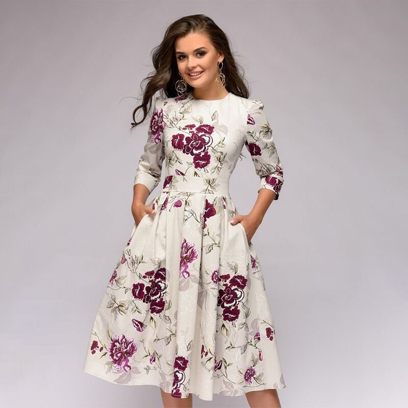 Kalinda — Elegant Midi Dress