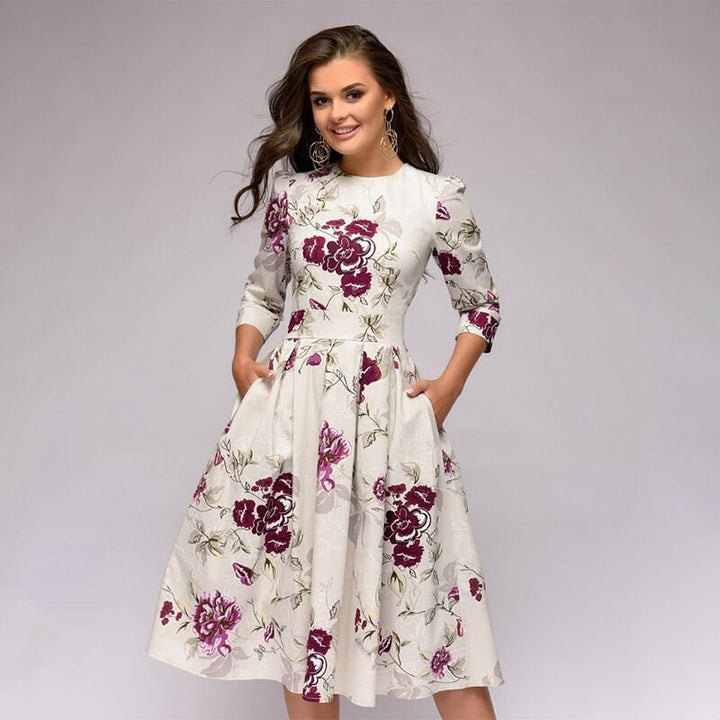 Kalinda — Elegant Midi Dress