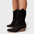 Odette Boot — Perforated Mid-Calf Boots