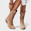 Odette Boot — Perforated Mid-Calf Boots