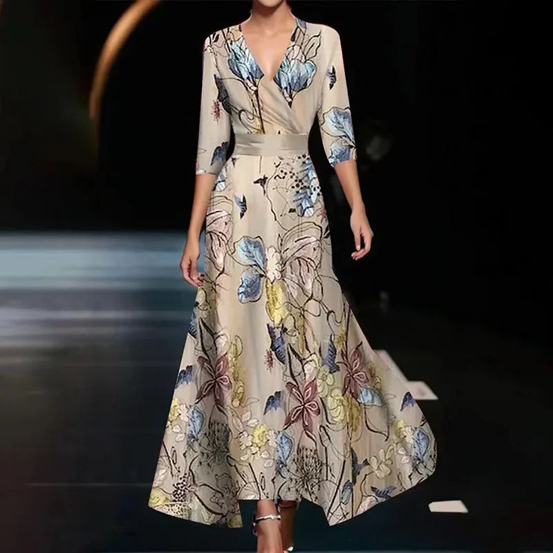Florabelle — Bold Floral Wrap Maxi Dress