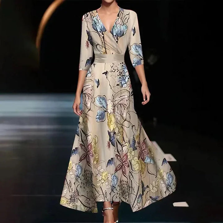 Florabelle — Bold Floral Wrap Maxi Dress