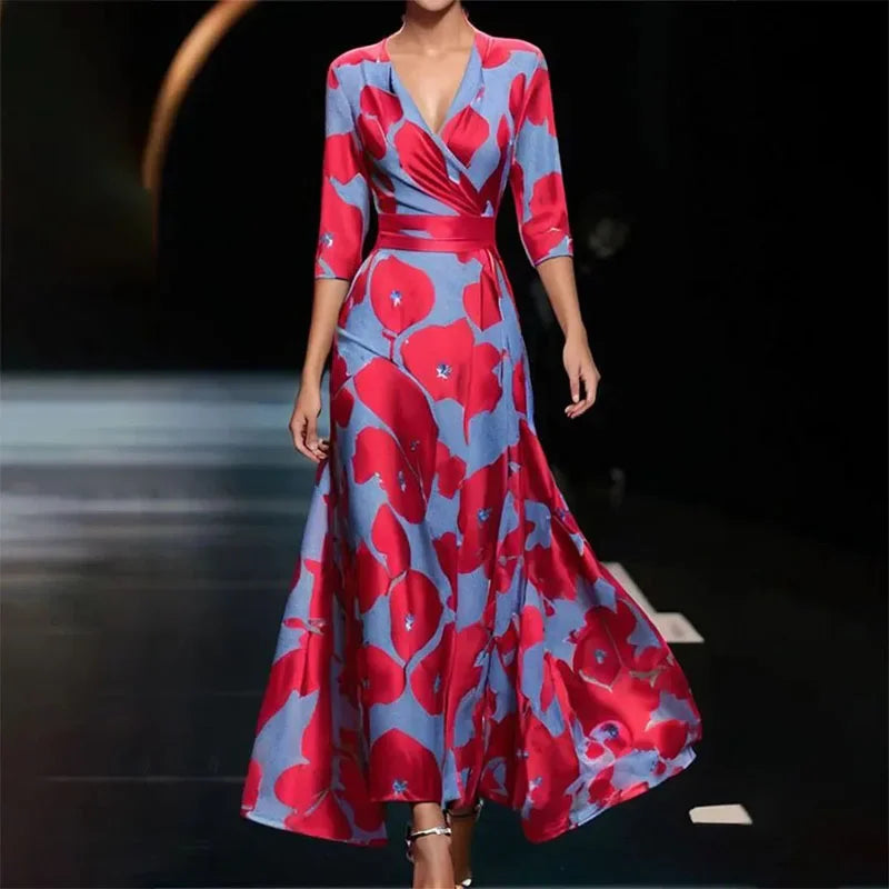 Florabelle — Bold Floral Wrap Maxi Dress