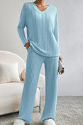 Kirsti — Women's Ribbed Knit Two-Piece Set