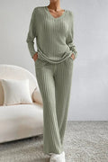 Kirsti — Women's Ribbed Knit Two-Piece Set