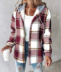 Danica — Women's Hooded Check Coat