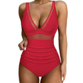 Mesh-Panel Tummy-Control Swimsuit