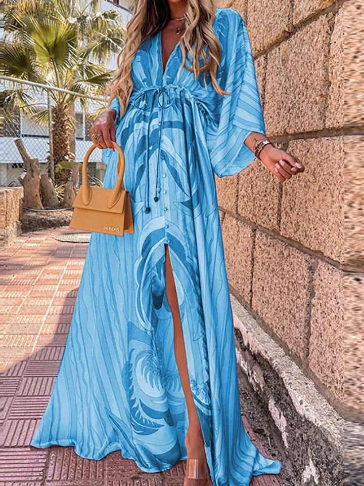 Ute — Printed Beach Cover-Up Dress