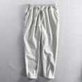 Spencer — Pinstripe Linen Trousers