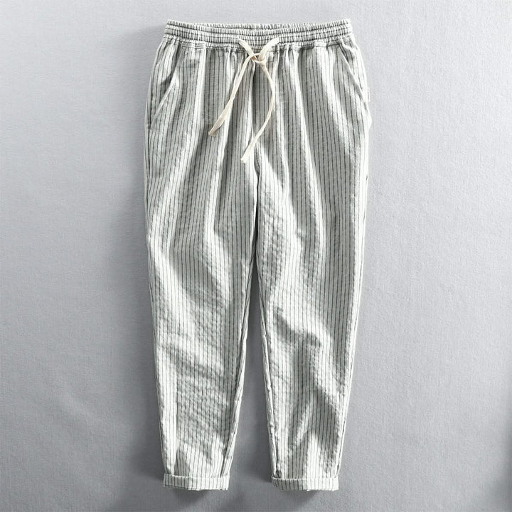 Spencer — Pinstripe Linen Trousers