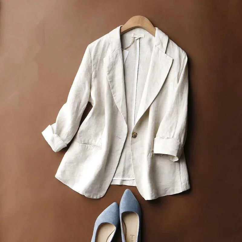 Georgina — Relaxed Linen Blazer