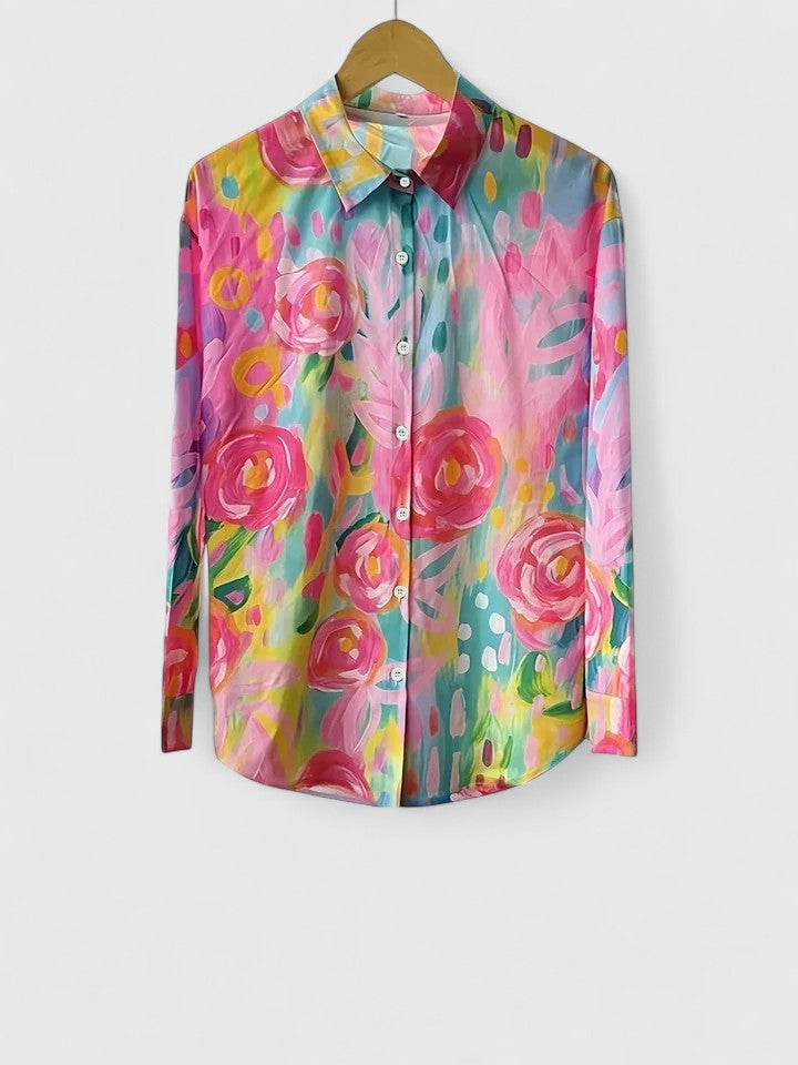 Mabyn — Colourful Print Blouse