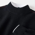 Ned — Jacquard Mock-Neck Sweater