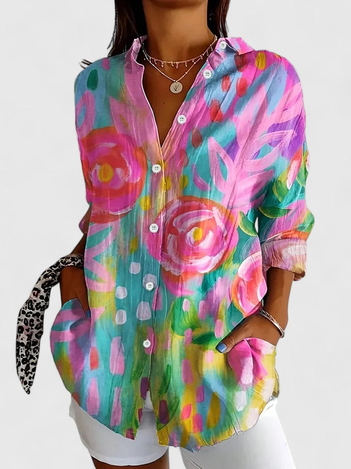 Mabyn — Colourful Print Blouse