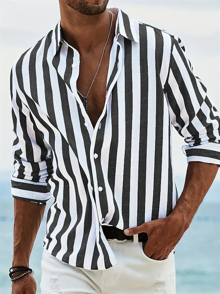 Derek — Summer Striped Relaxed Shirt