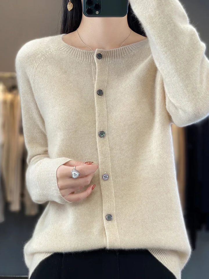 Gretchen — Button-Front Knit Cardigan