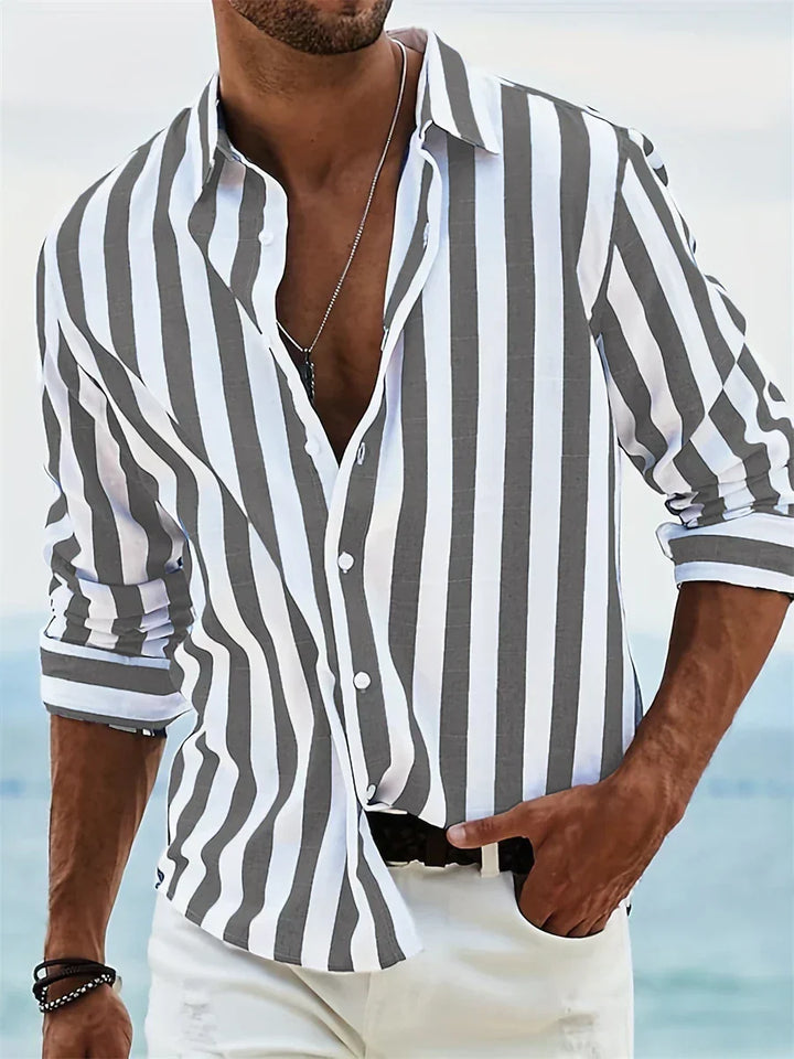 Derek — Summer Striped Relaxed Shirt