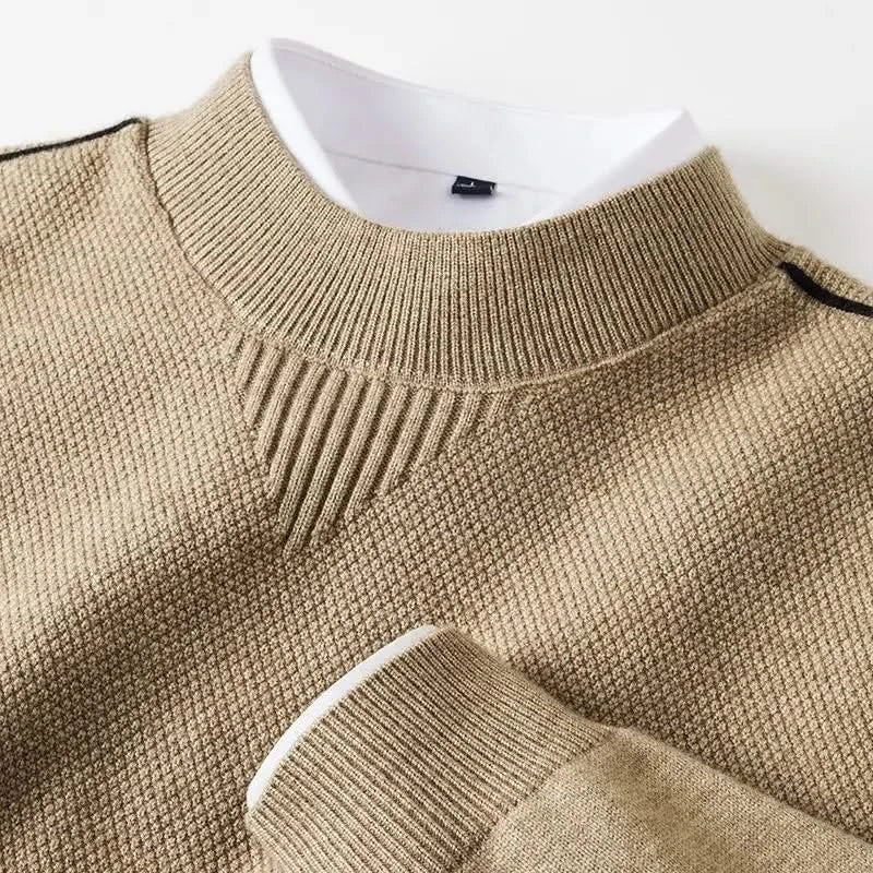 Ned — Jacquard Mock-Neck Sweater