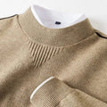 Ned — Jacquard Mock-Neck Sweater