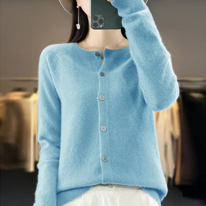 Gretchen — Button-Front Knit Cardigan