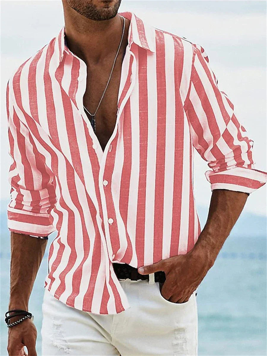 Derek — Summer Striped Relaxed Shirt