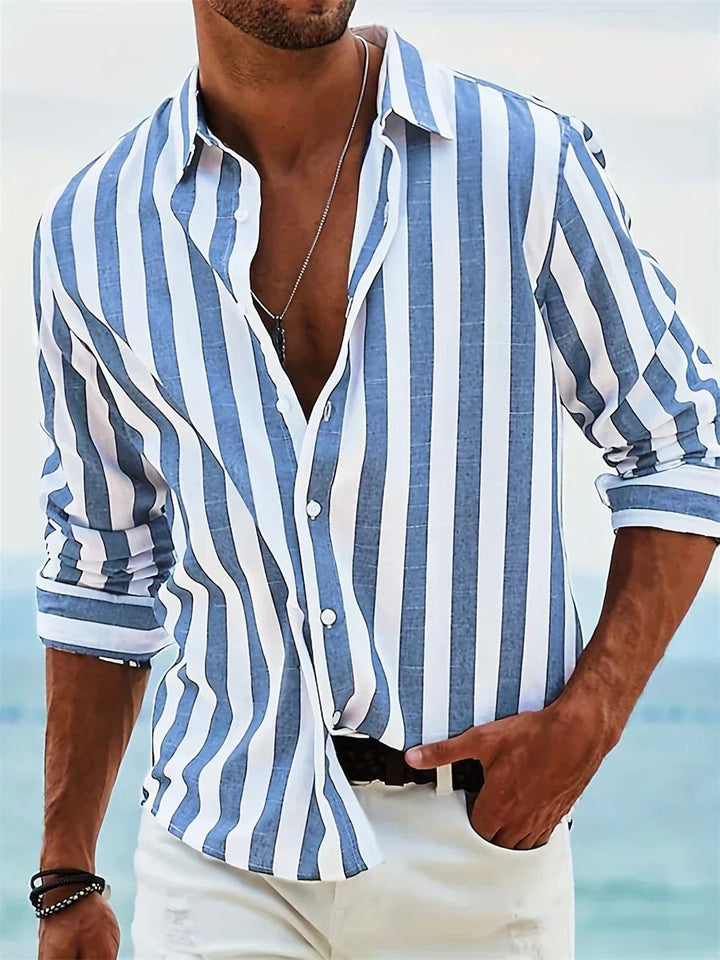 Derek — Summer Striped Relaxed Shirt