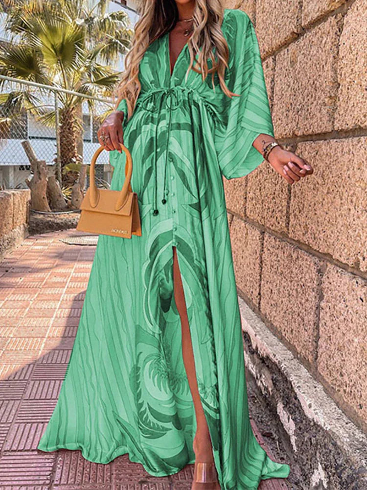 Ute — Printed Beach Cover-Up Dress