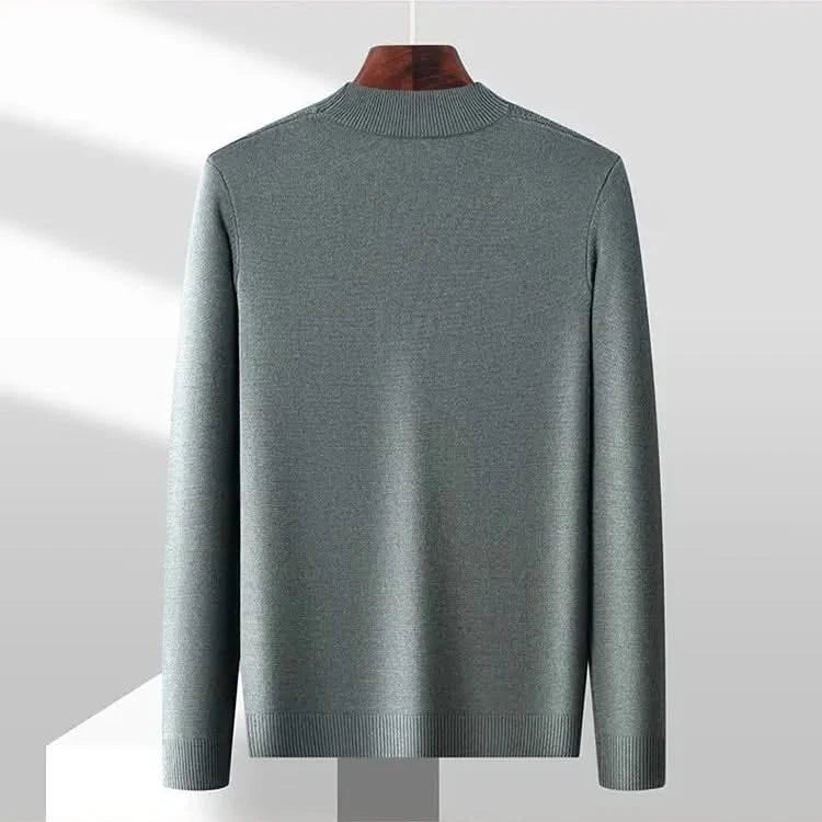 Ned — Jacquard Mock-Neck Sweater