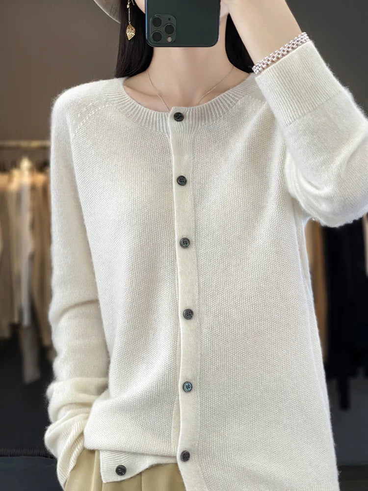 Gretchen — Button-Front Knit Cardigan