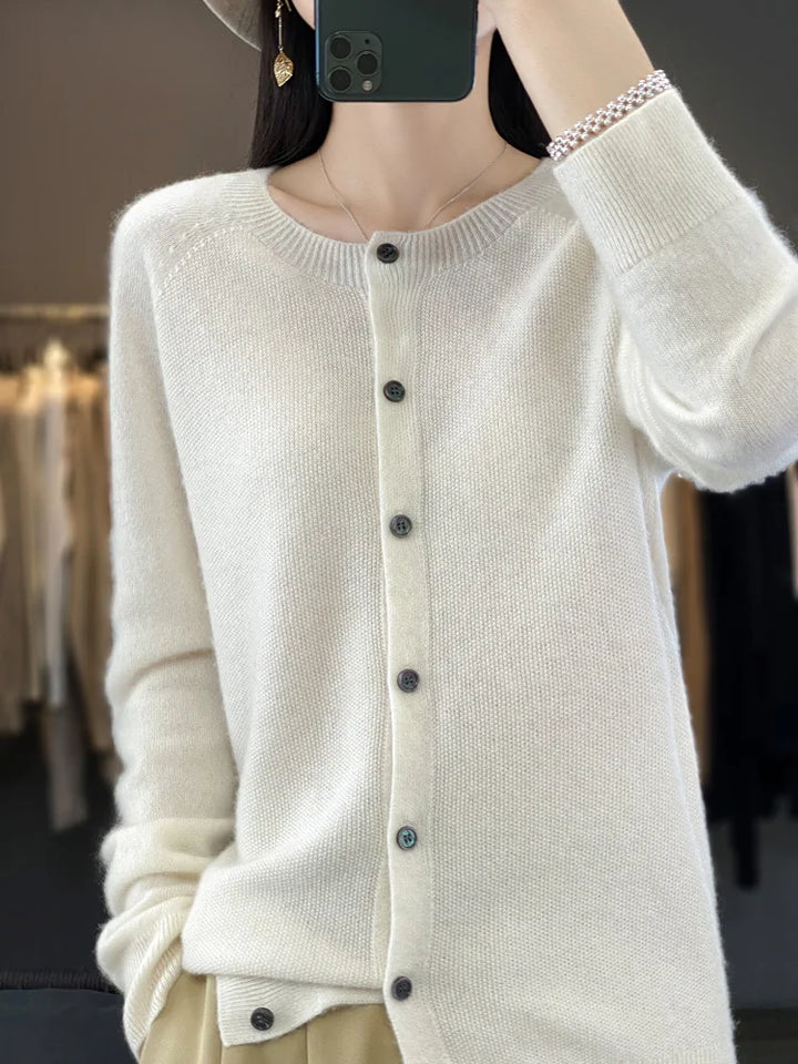 Gretchen — Button-Front Knit Cardigan