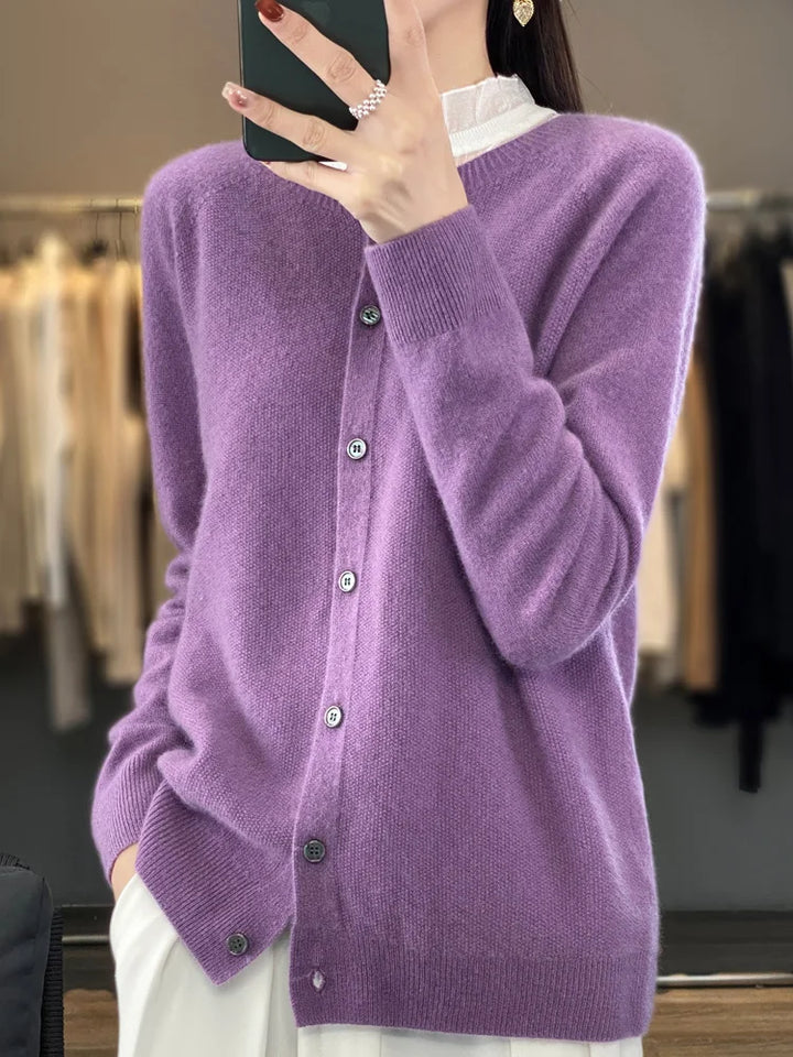 Gretchen — Button-Front Knit Cardigan