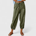Josephine — Cotton-Linen Wide-Leg Trousers