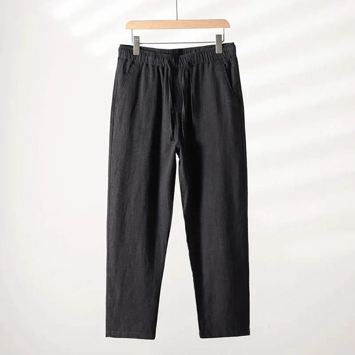Liora — Flat-Front Linen Trousers