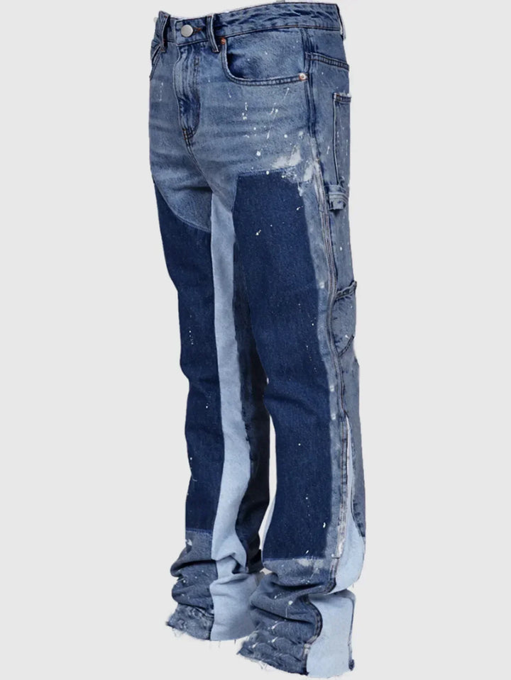 Nolan — Layered-Look Flared Jeans