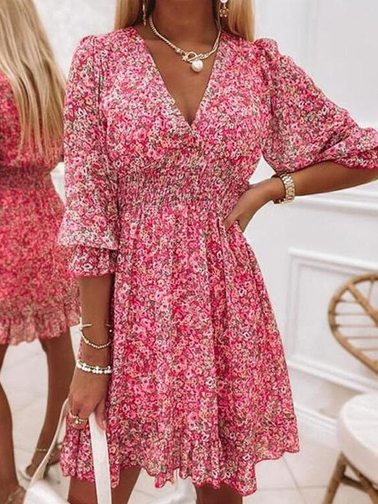 Roswitha — V-Neck Summer Dress