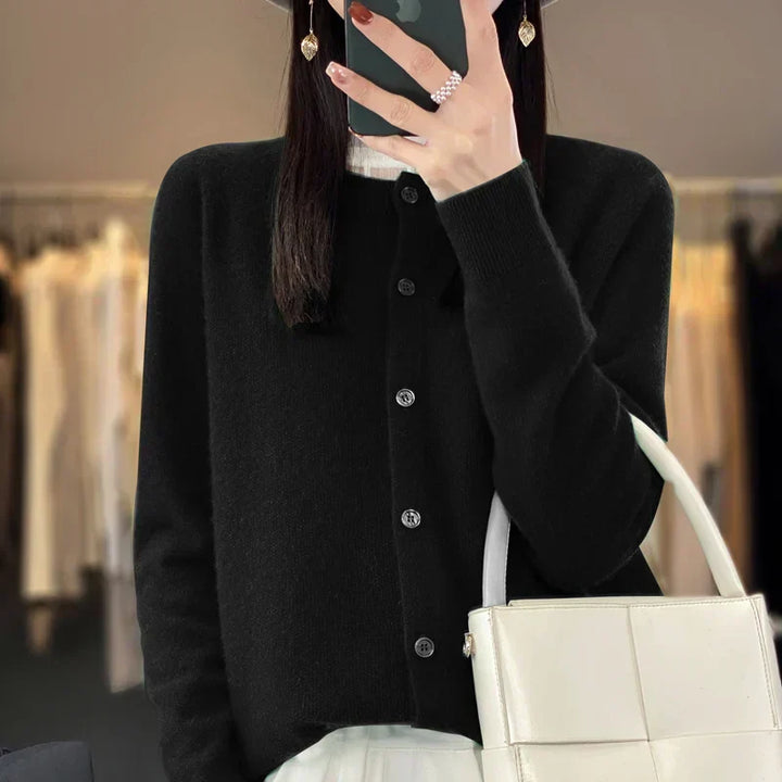 Gretchen — Button-Front Knit Cardigan