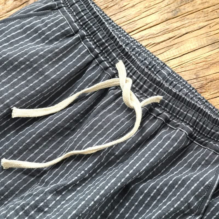 Spencer — Pinstripe Linen Trousers