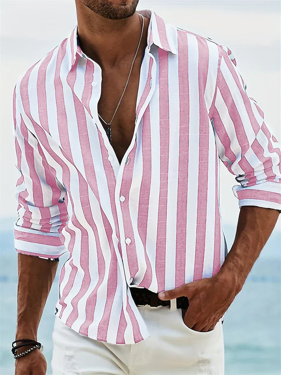 Derek — Summer Striped Relaxed Shirt