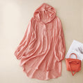 Emeline — Lightweight Linen Button-Front Hoodie