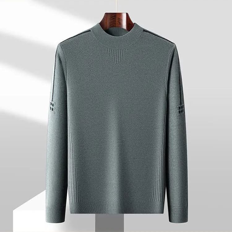 Ned — Jacquard Mock-Neck Sweater