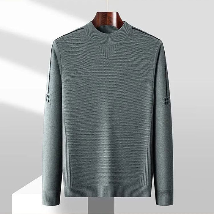 Ned — Jacquard Mock-Neck Sweater