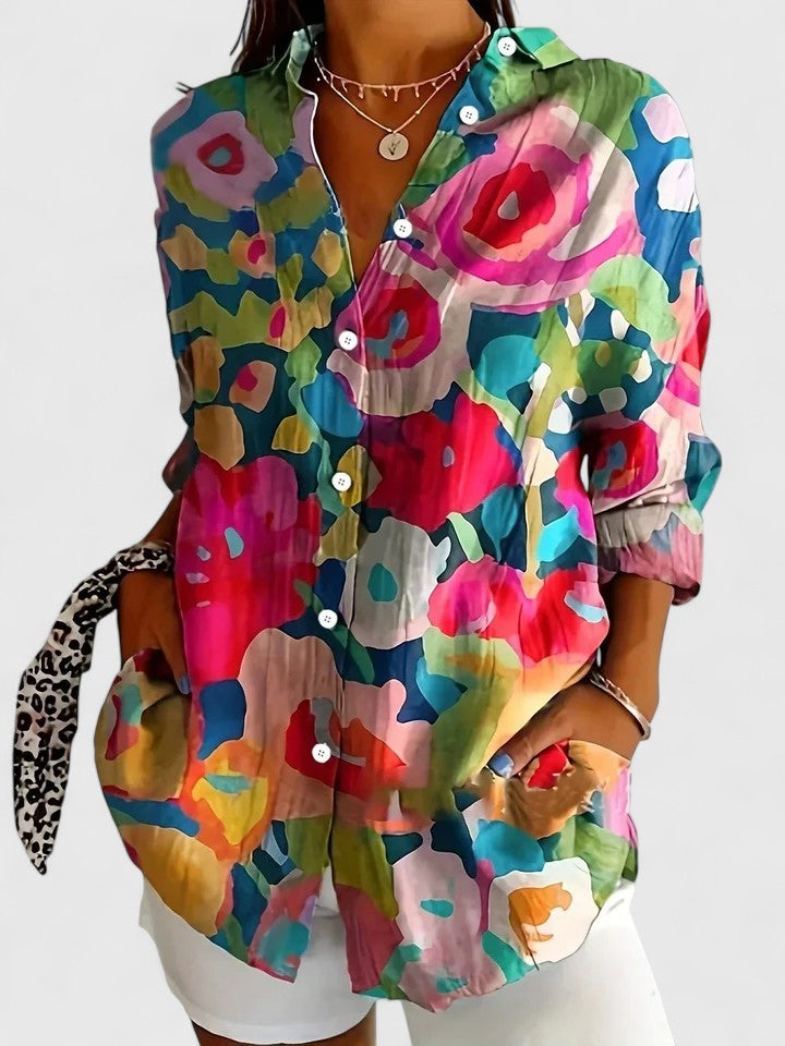 Mabyn — Colourful Print Blouse