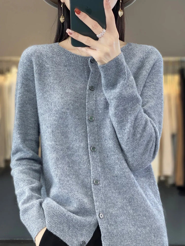 Gretchen — Button-Front Knit Cardigan