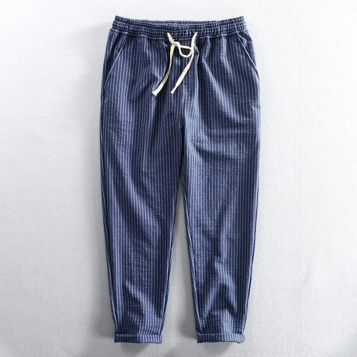 Spencer — Pinstripe Linen Trousers