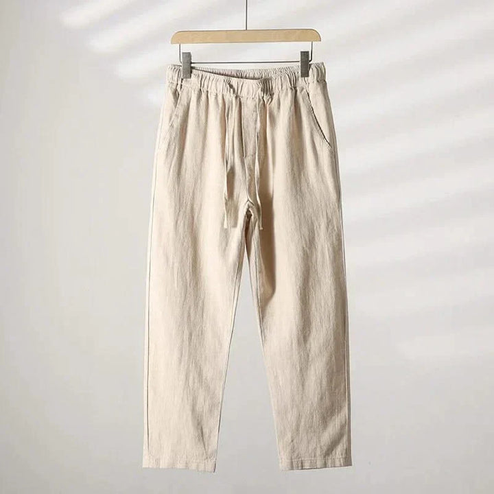 Liora — Flat-Front Linen Trousers