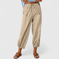 Josephine — Cotton-Linen Wide-Leg Trousers